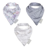 Set 3 Baberos Bandana Reversible - Unicornio